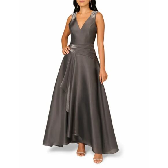 aidan by adrianna papell formal dress Adrianna Papell AP1E201225 Long Sleeve Formal Evening Prom Dress main image 0